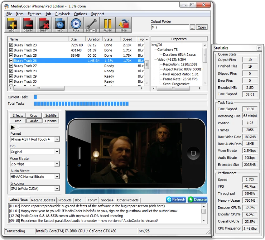 MediaCoder screenshot
