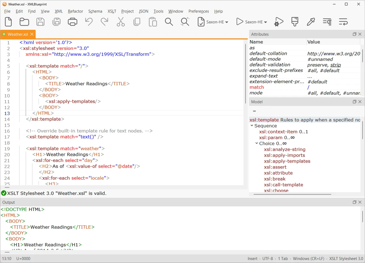 XMLBlueprint screenshot