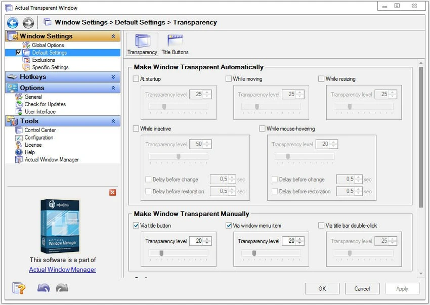 Actual Transparent Window screenshot