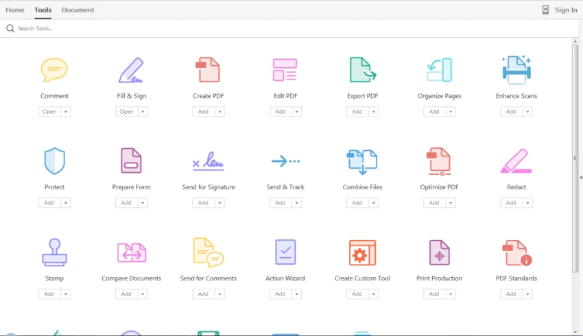 Adobe Acrobat Pro DC screenshot