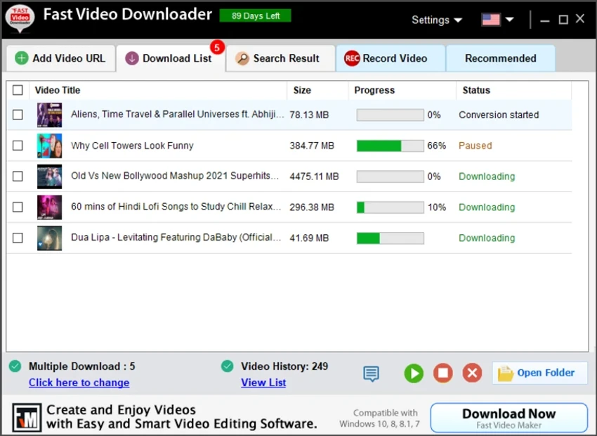 Fast Video Downloader screenshot