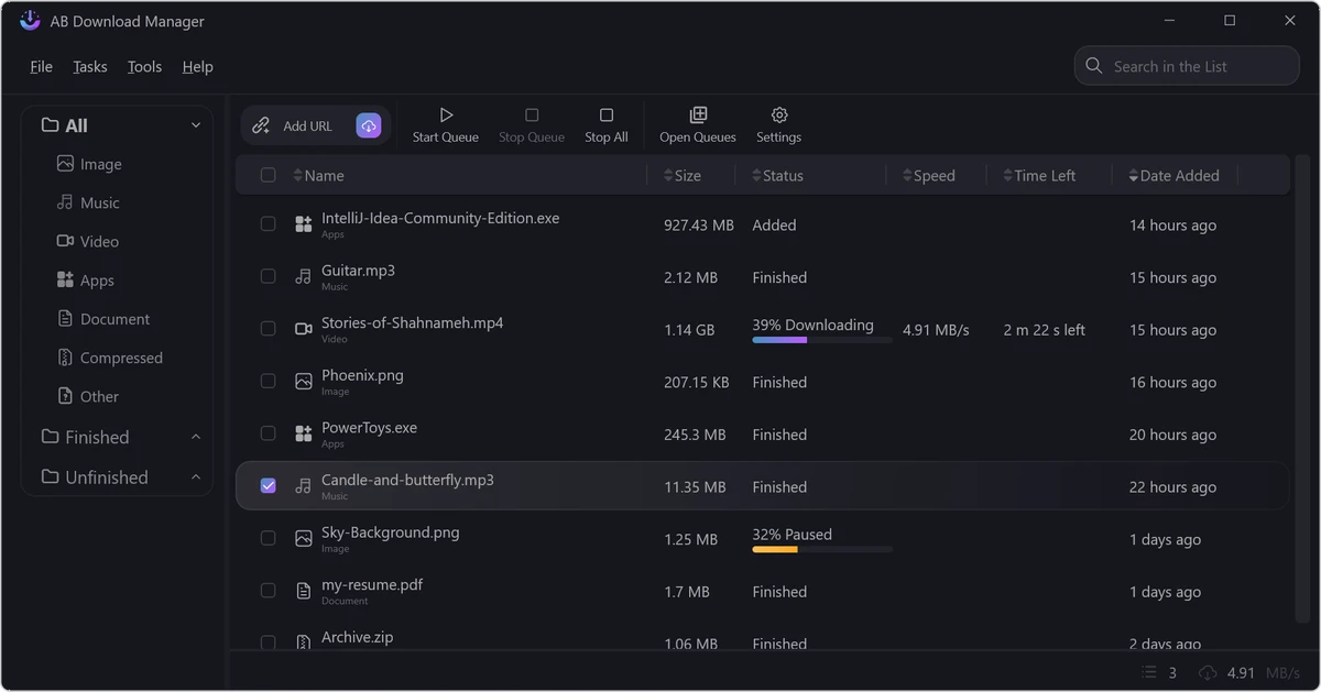 AB Download Manager screenshot