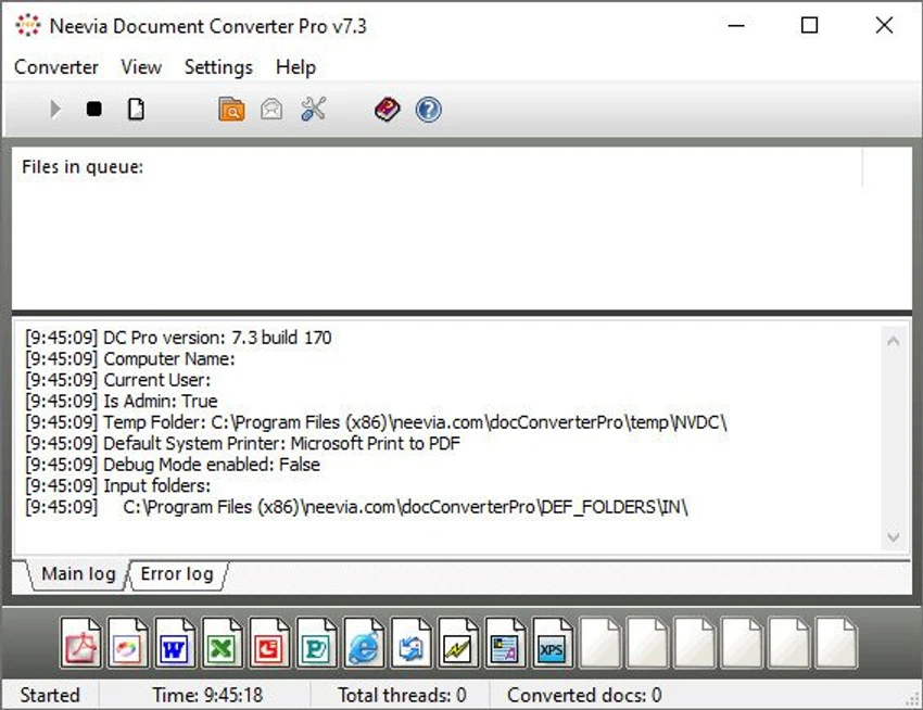 Neevia Document Converter Pro screenshot