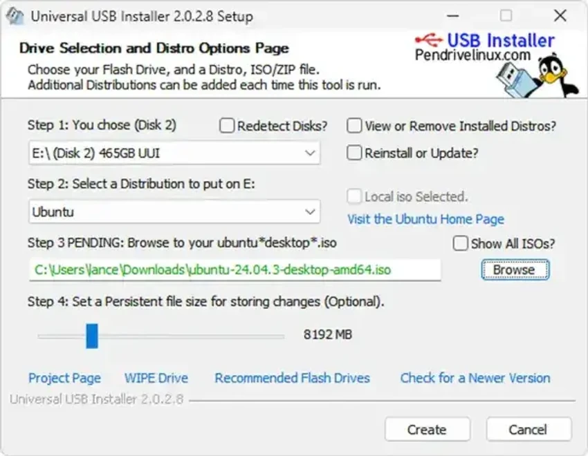 Universal USB Installer screenshot