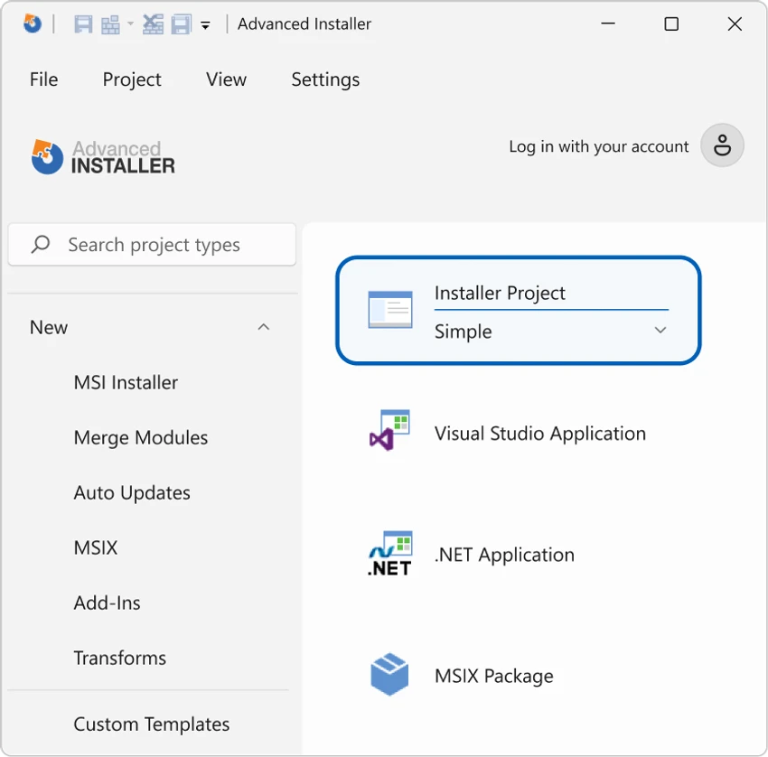 Advanced Installer screenshot