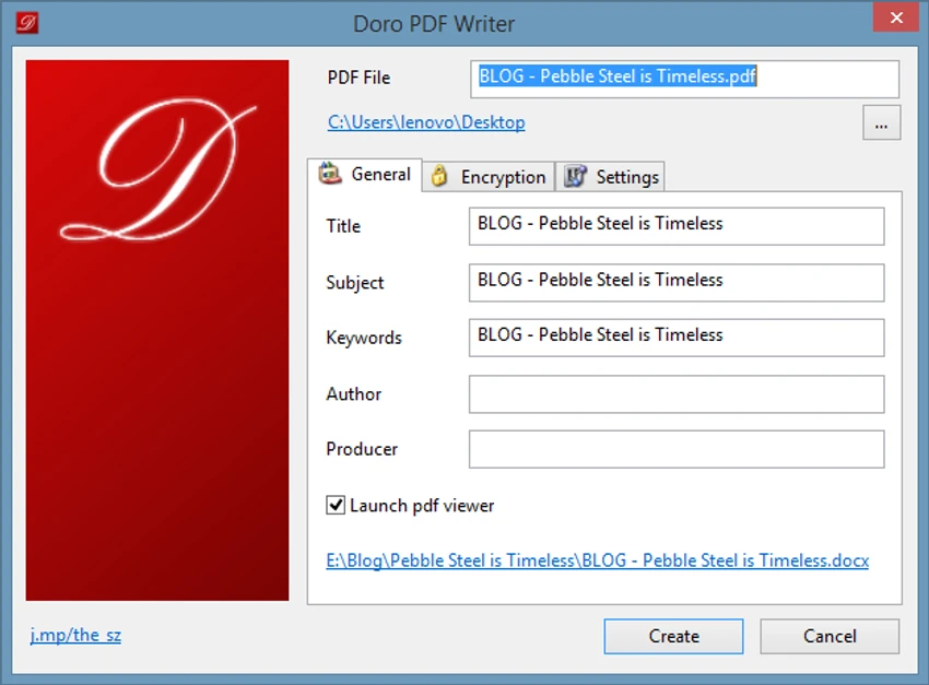 Doro PDF Writer screenshot