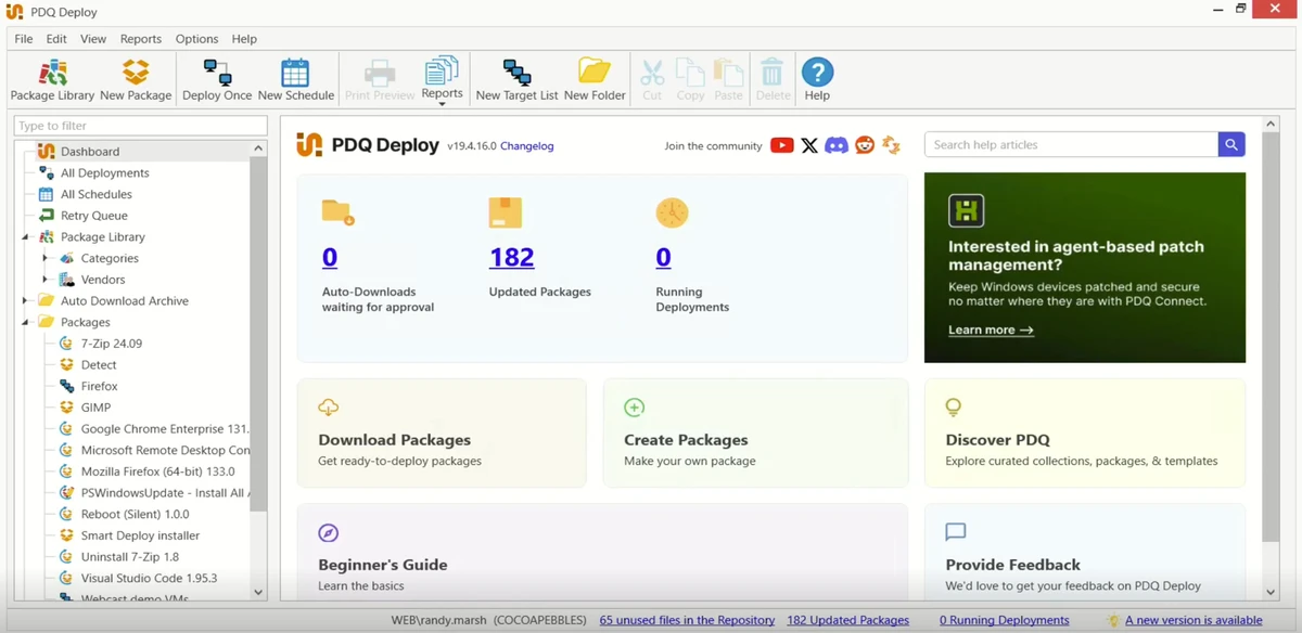 PDQ Deploy screenshot