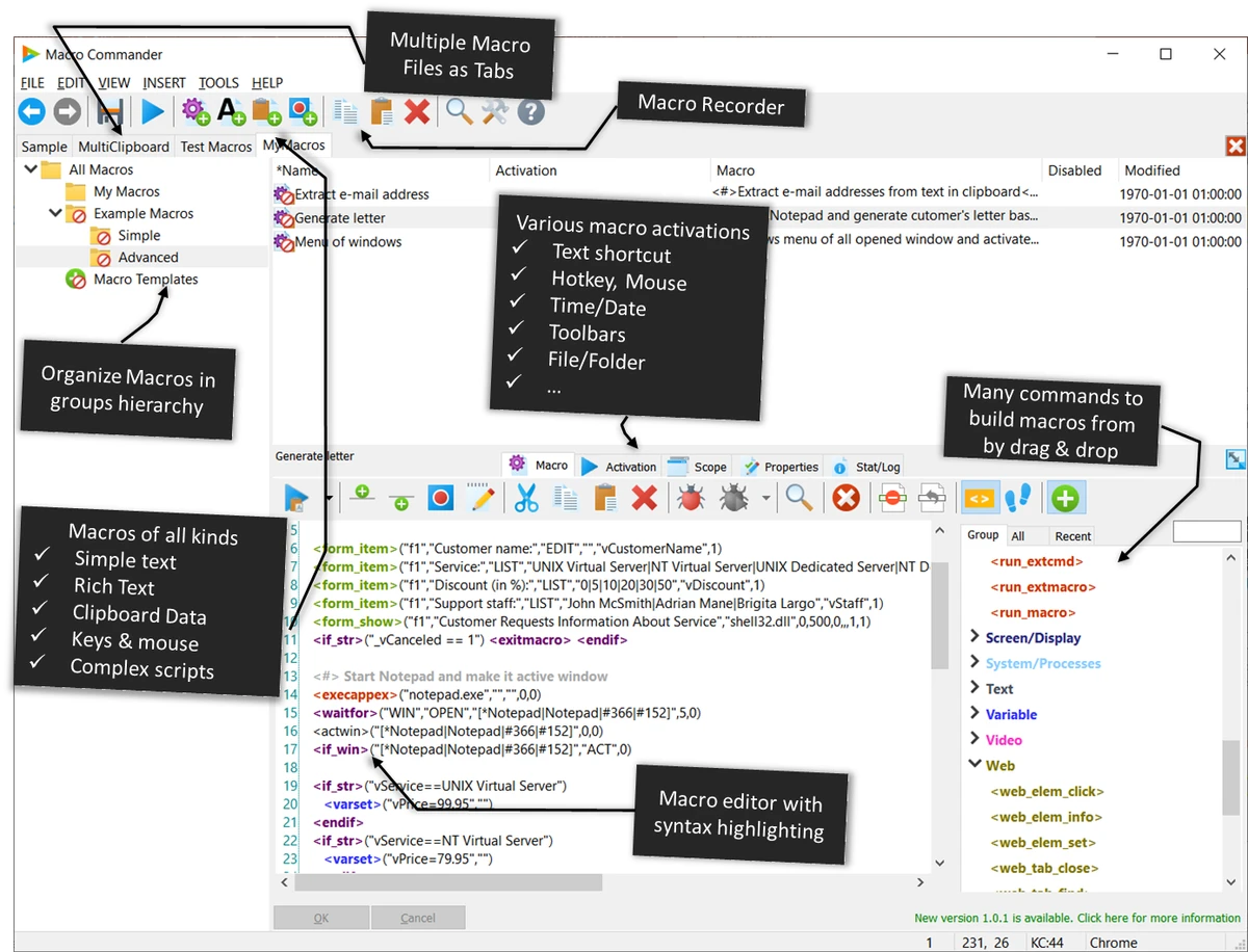 Macro Commander Pro screenshot