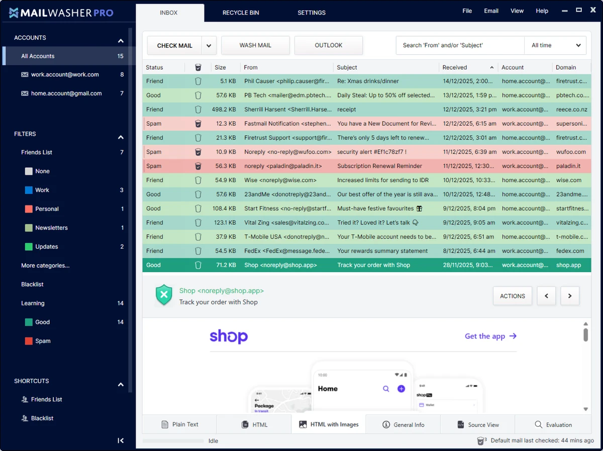MailWasher Pro screenshot
