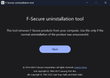 F-Secure Uninstallation Tool screenshot