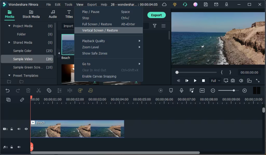 Wondershare Filmora screenshot