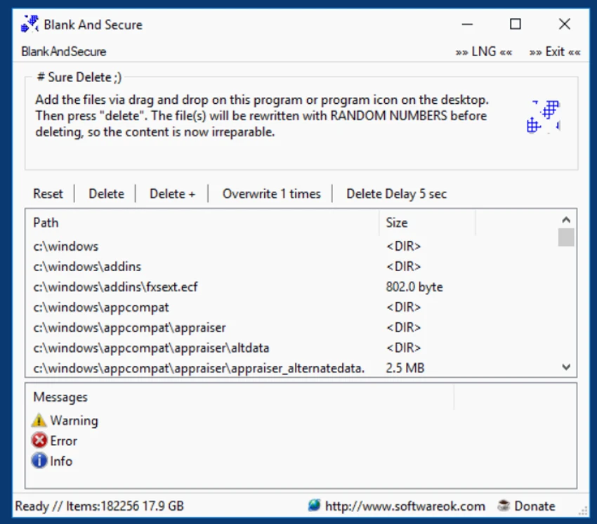 Blank And Secure screenshot