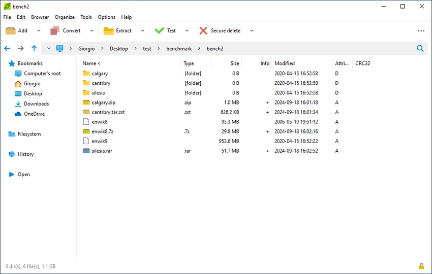 PeaZip screenshot