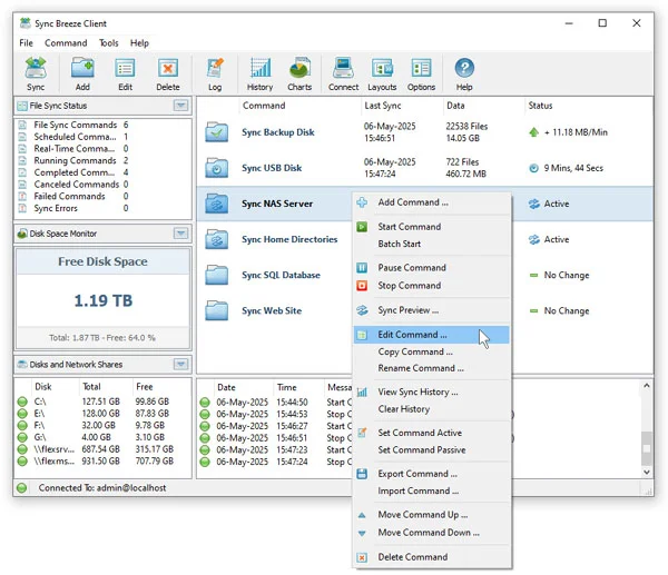 Sync Breeze screenshot