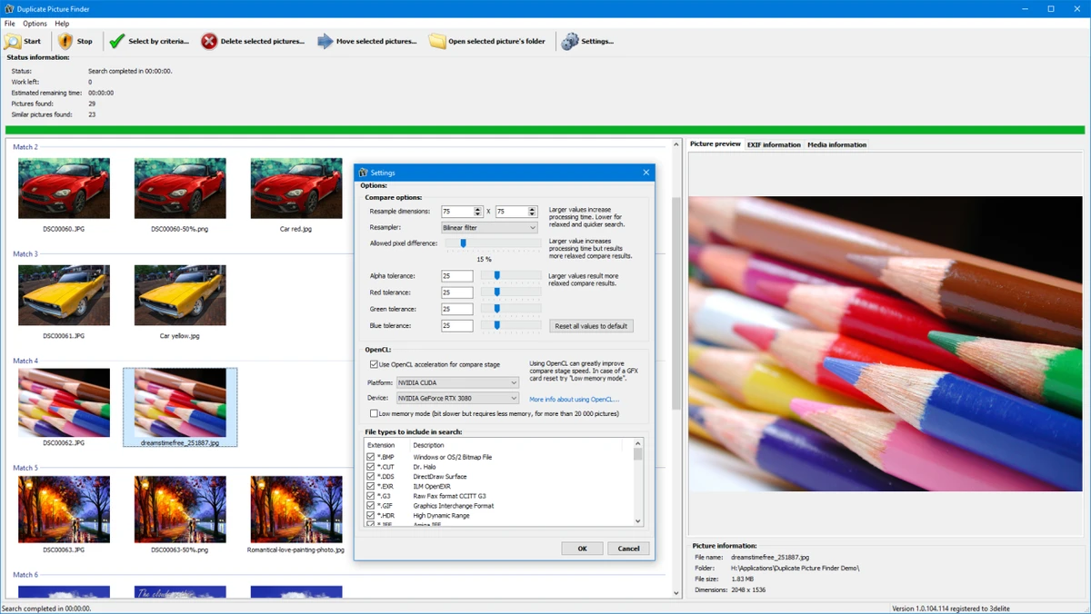 3delite Duplicate Picture Finder screenshot