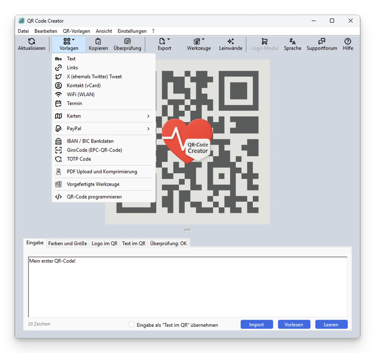 QR-Code Creator screenshot