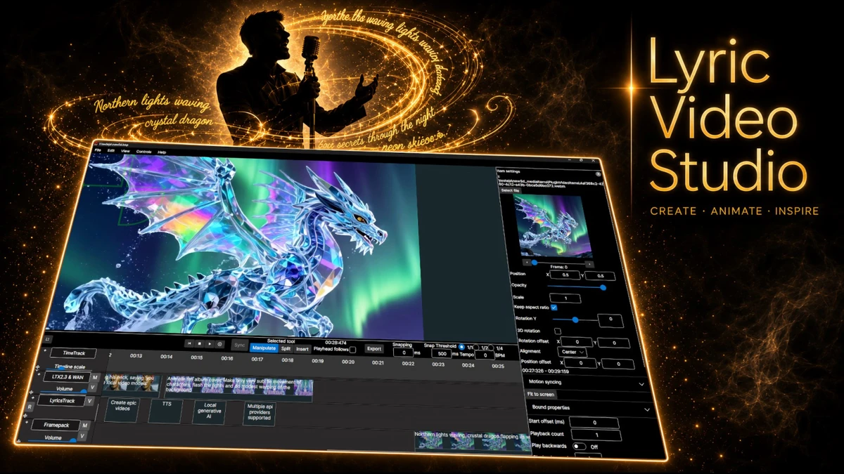Lyric Video Studio screenshot
