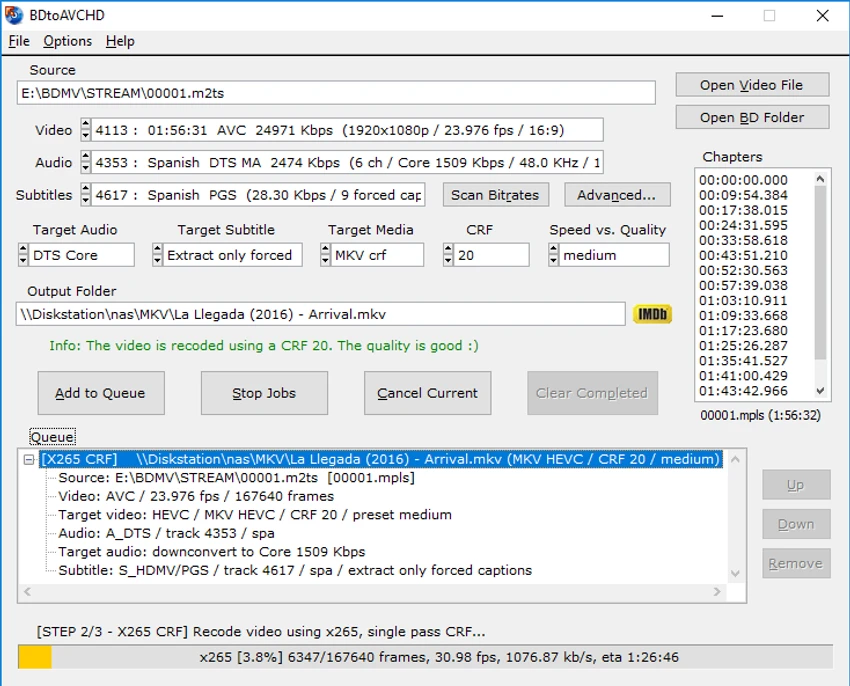 BDtoAVCHD screenshot