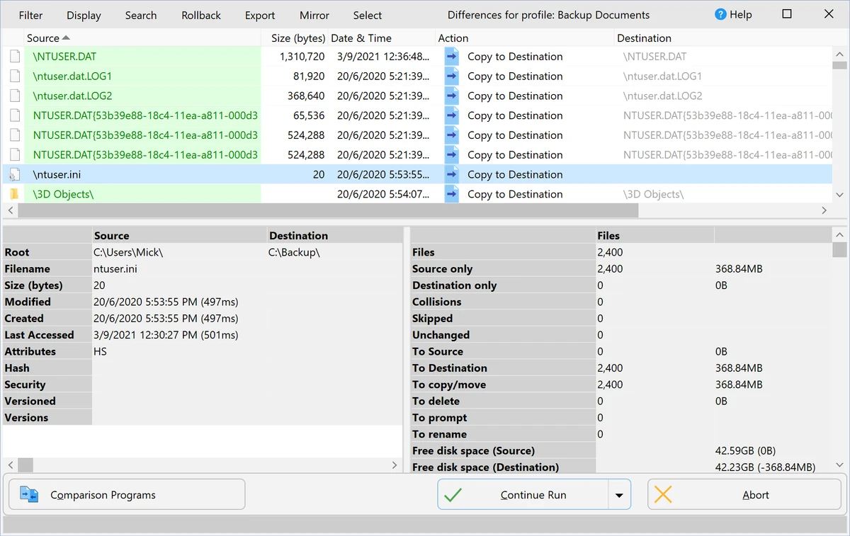 SyncBackPro screenshot