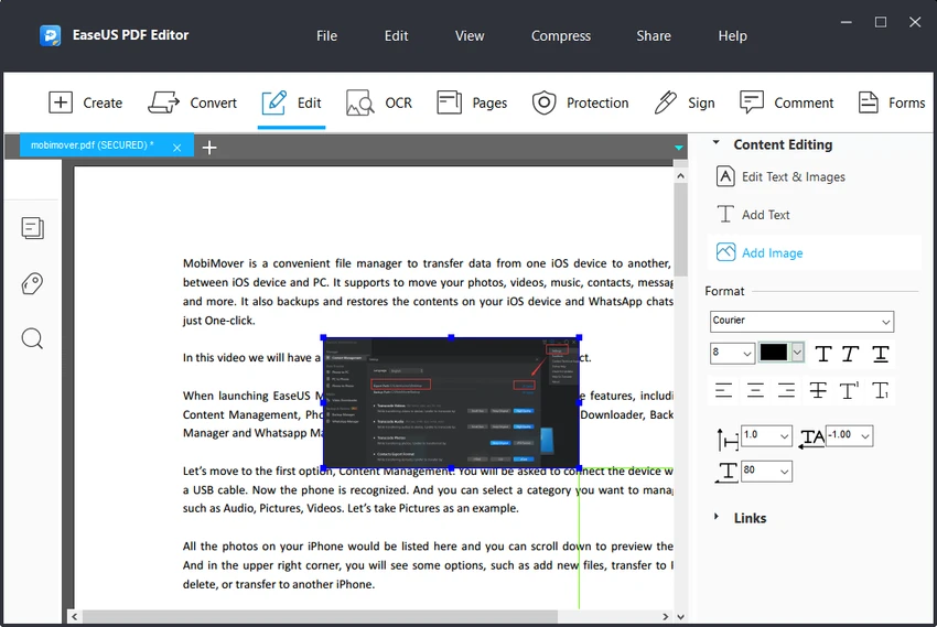 EaseUS PDF Editor screenshot