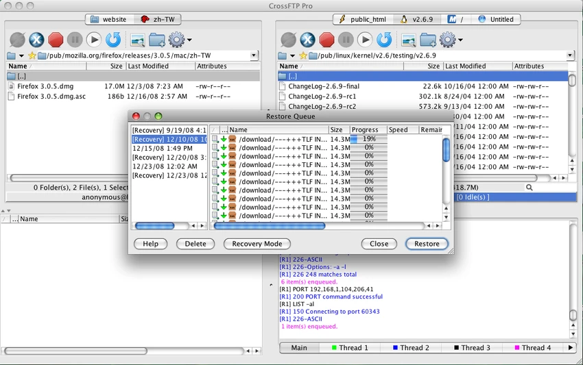 CrossFTP screenshot