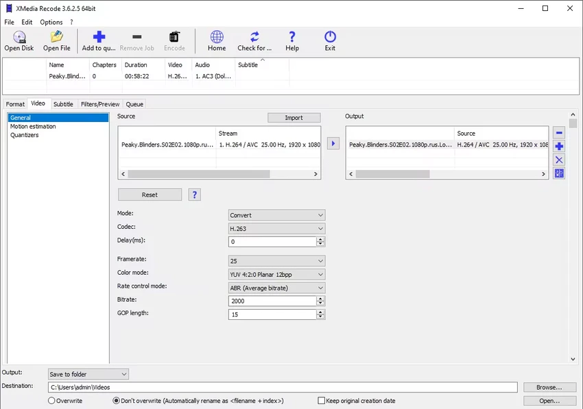 XMedia Recode screenshot