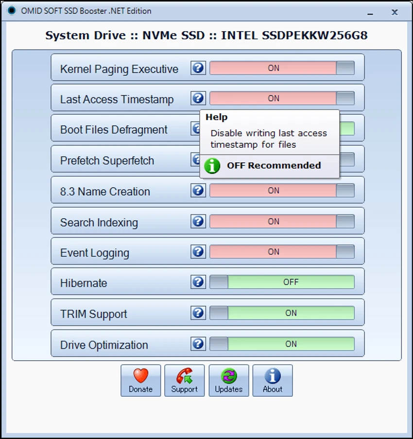 SSD Booster .NET screenshot