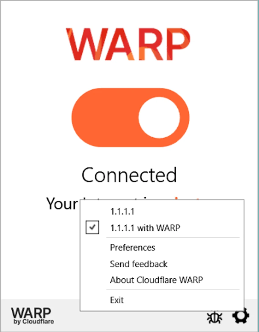 Cloudflare WARP screenshot