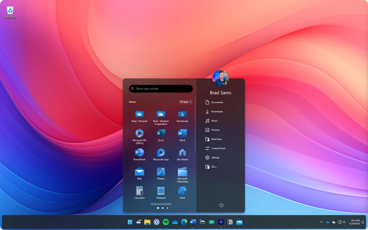 Start11 screenshot