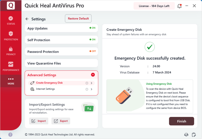 Quick Heal AntiVirus Pro screenshot