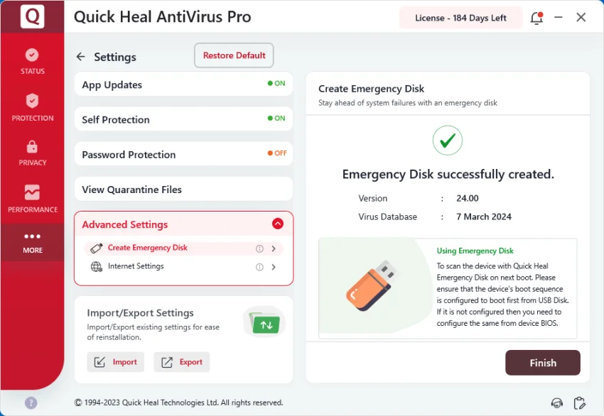 Quick Heal AntiVirus Pro screenshot