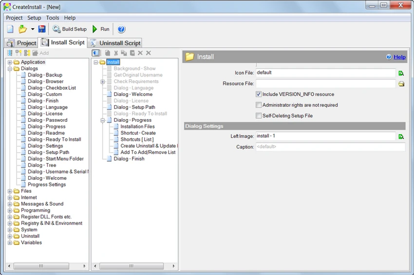 CreateInstall screenshot