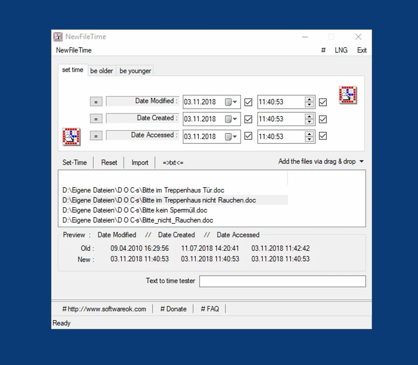 NewFileTime screenshot