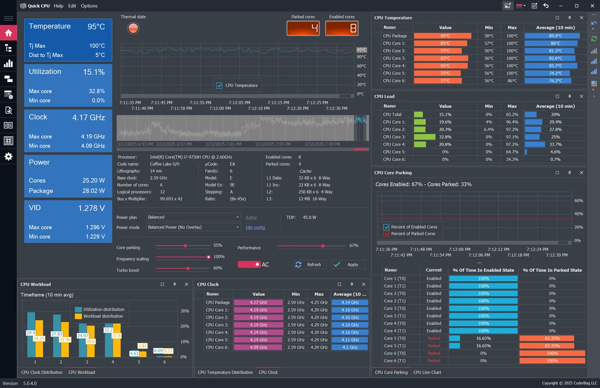 Quick CPU screenshot