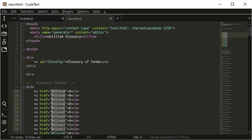 CudaText screenshot