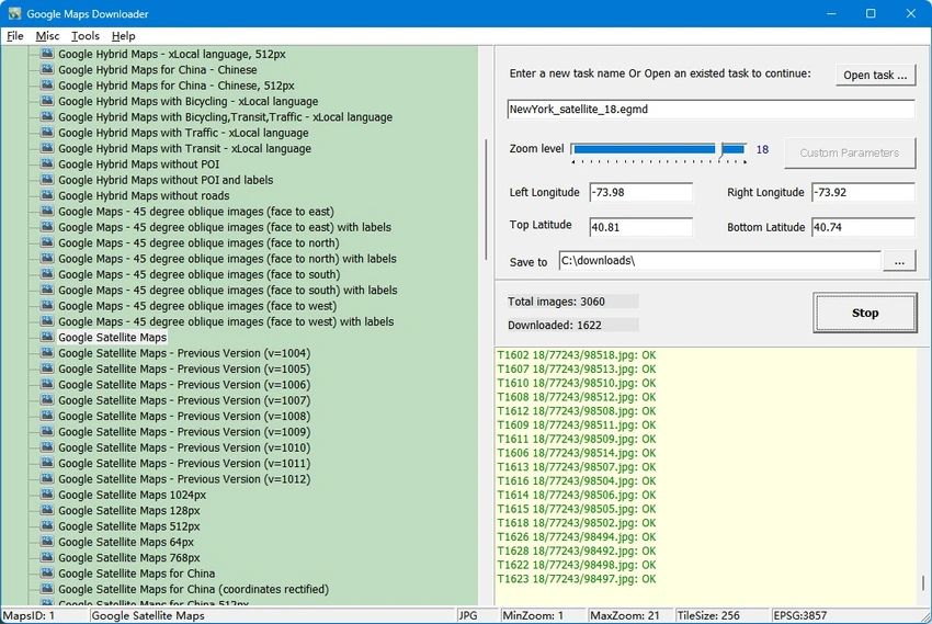 Google Maps Downloader screenshot