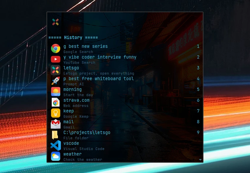 Executor screenshot