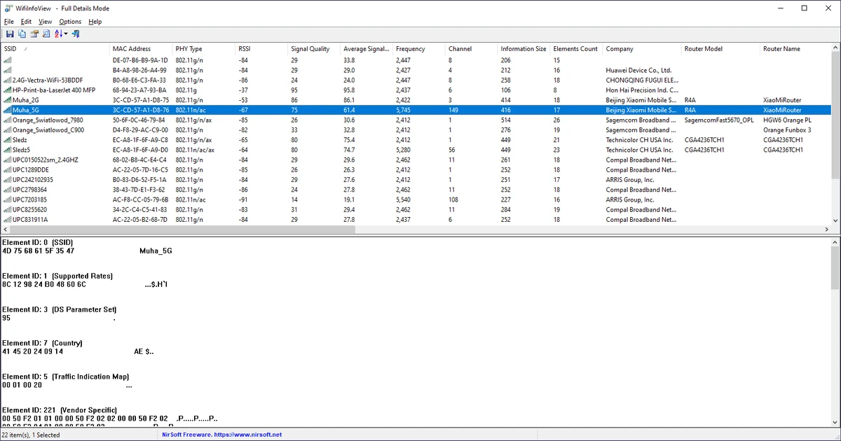 WifiInfoView screenshot
