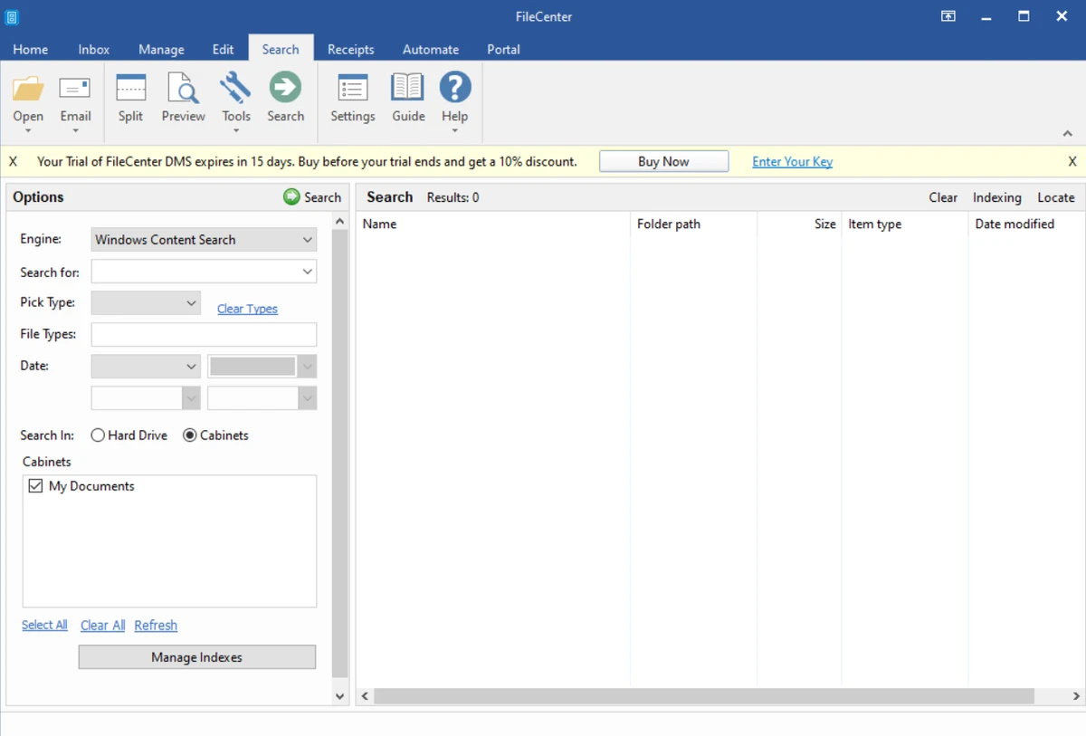FileCenter screenshot