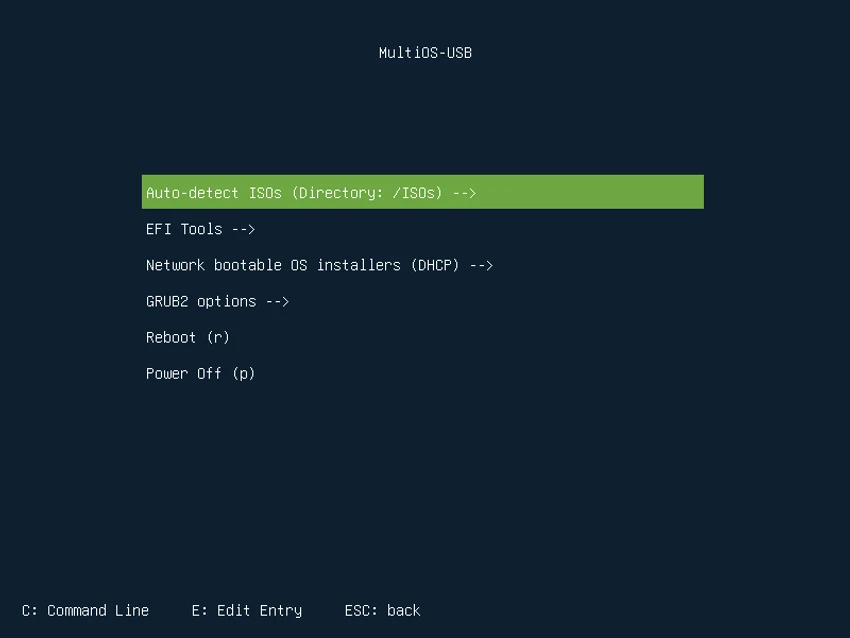 MultiOS-USB screenshot