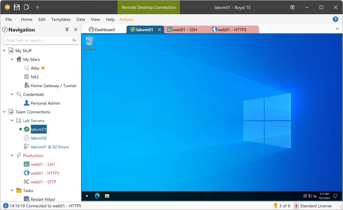 Royal TS screenshot