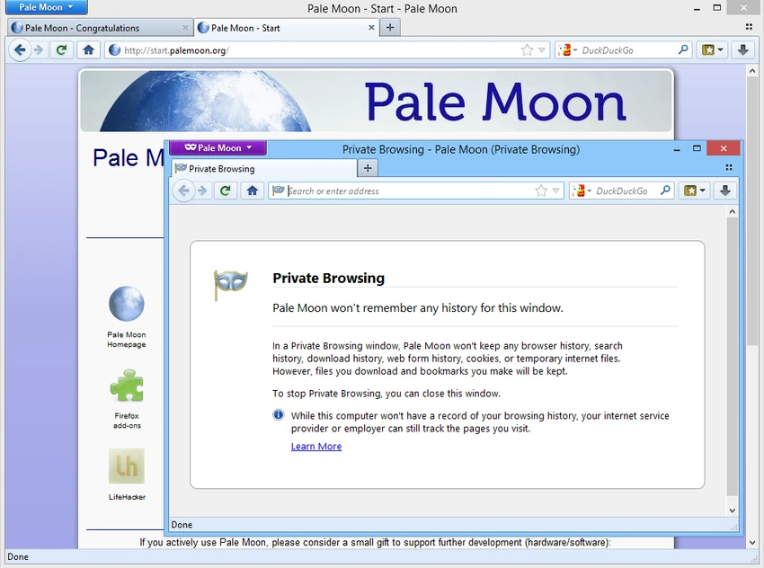 Pale Moon screenshot