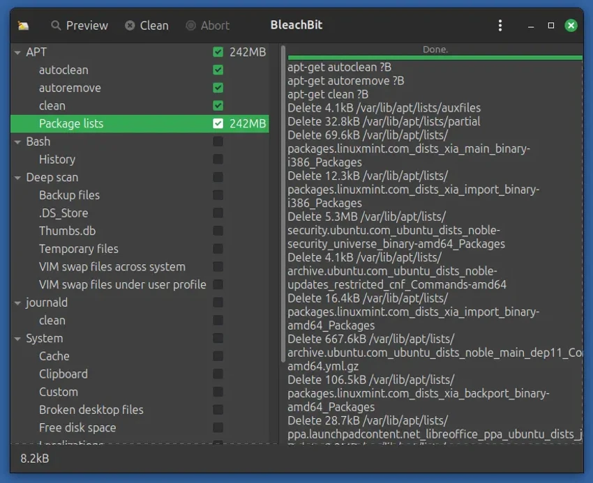 BleachBit screenshot