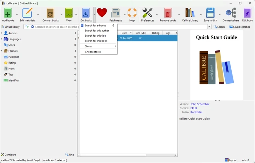 Calibre screenshot